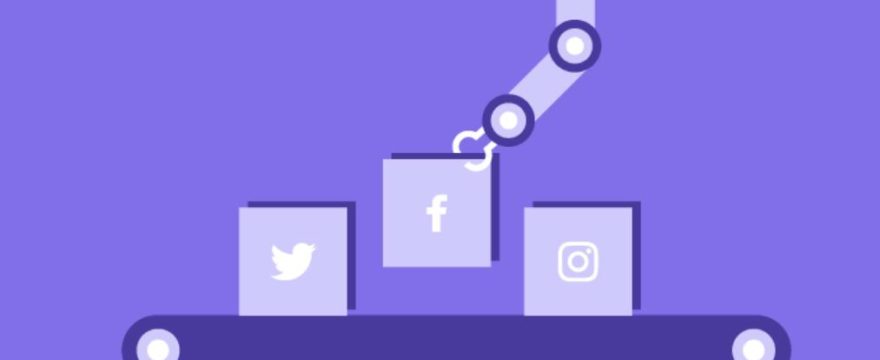 smarter social automation tools purple graphic